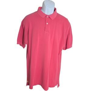 Brooks Brothers‎ Mens Polo Shirt L Golden Fleece Salmon Pink Cotton Preppy USA